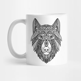 Zen Wolf Head Mug